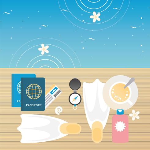 Vector Summer Accessories Illustration