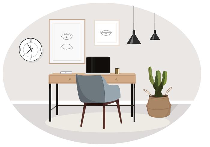 Vector Designer's Desk Illustration