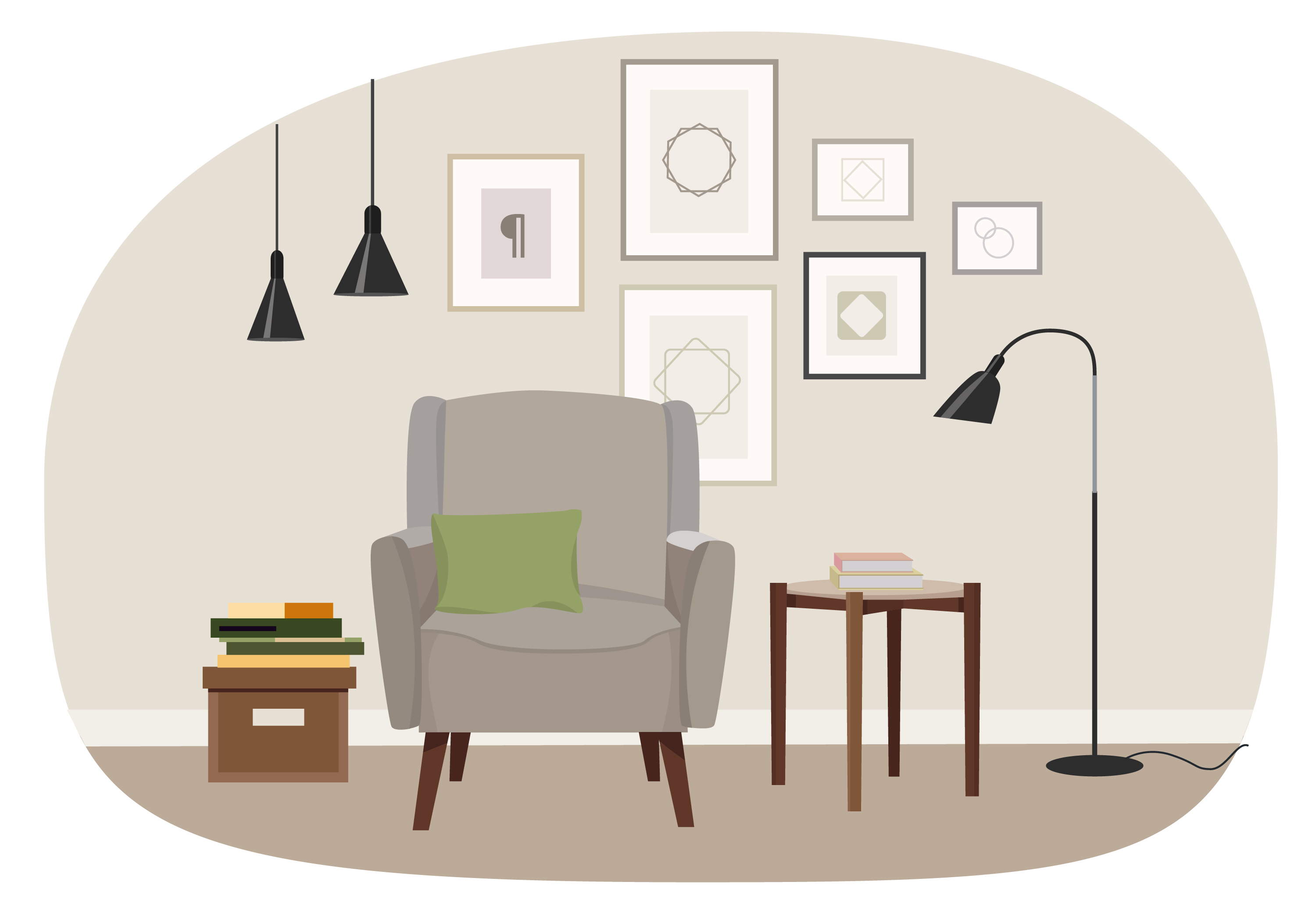 Download Vector Living Room Illustration 225509 - Download Free ...