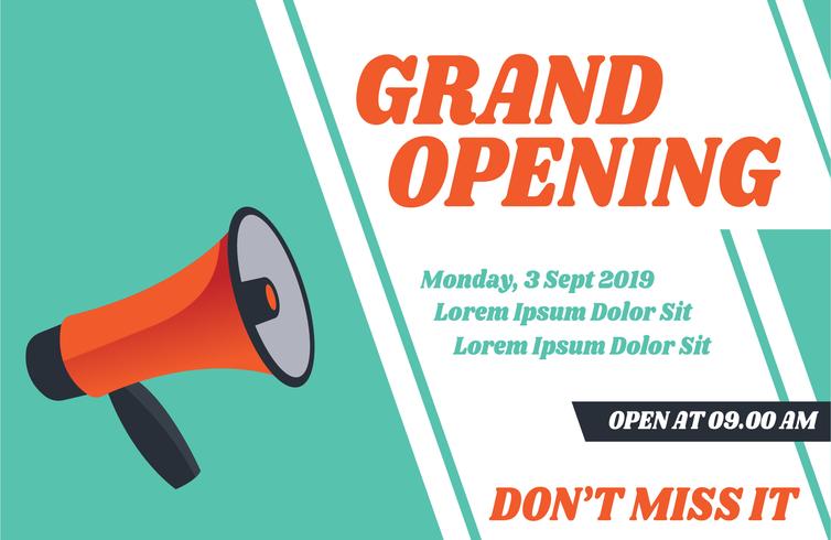 Grand Opening Poster vector