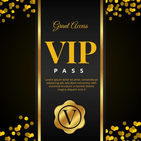 Diseño de tarjeta VIP Pass vector