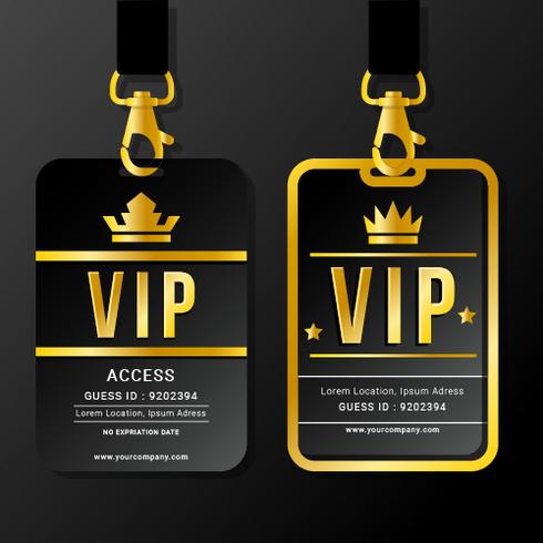 VIP Pass Lanyards and Clasps vector