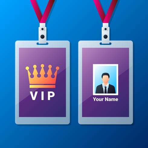 Lanyard Design Ejemplo Vip Pass Plantillas vector