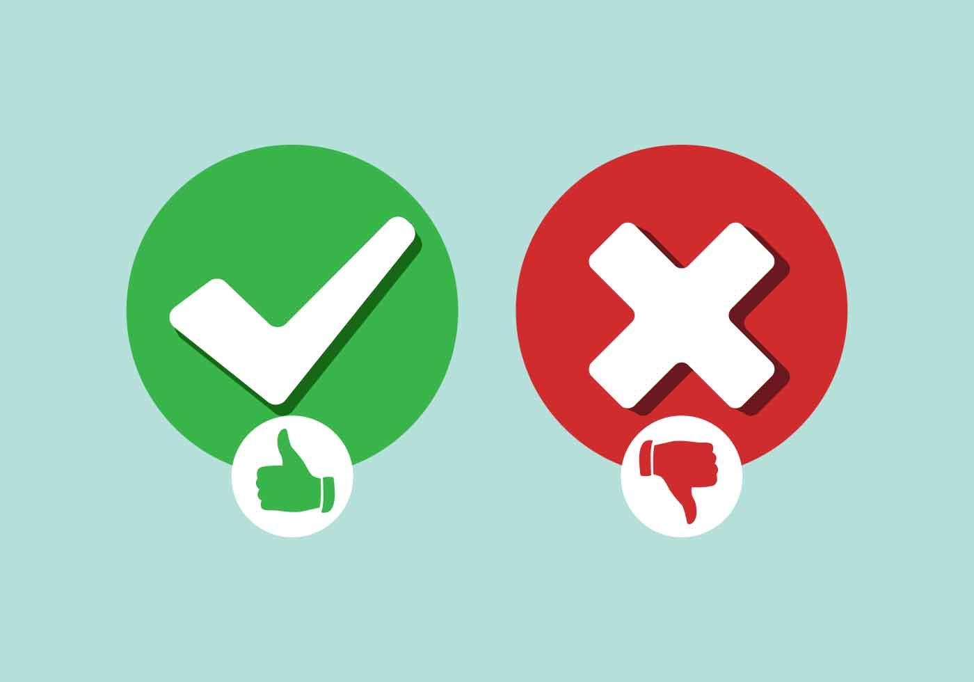 Right And Wrong Vector Illustration 225560 Vector Art at Vecteezy