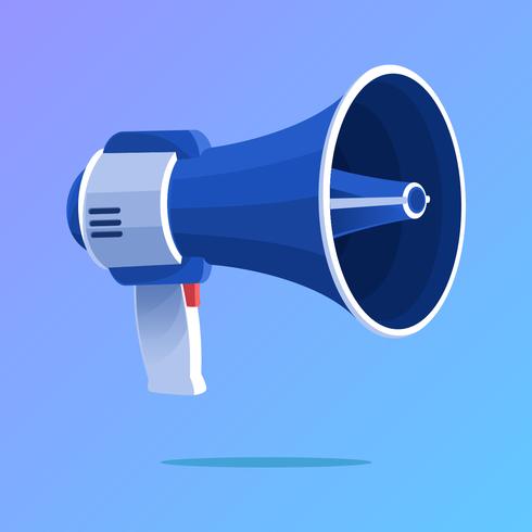 Blue Megaphone Vector