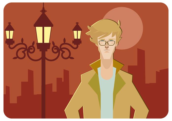 vector de hombres cool hipster