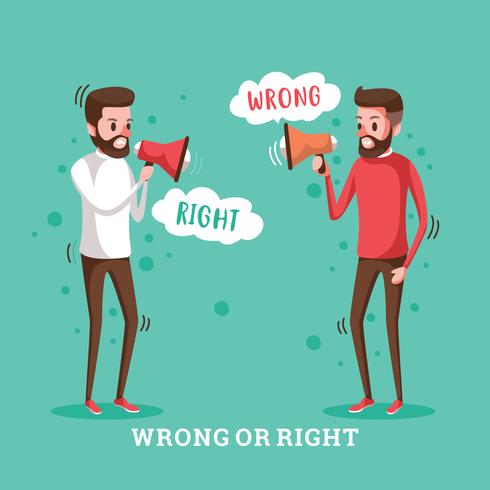Right And Wrong vector