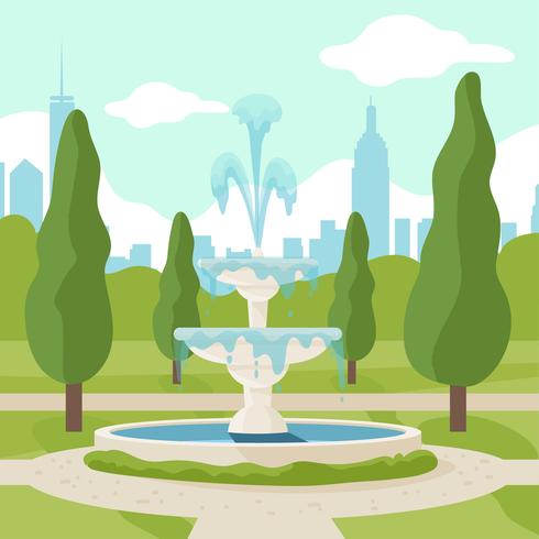 Fountain Park Vector