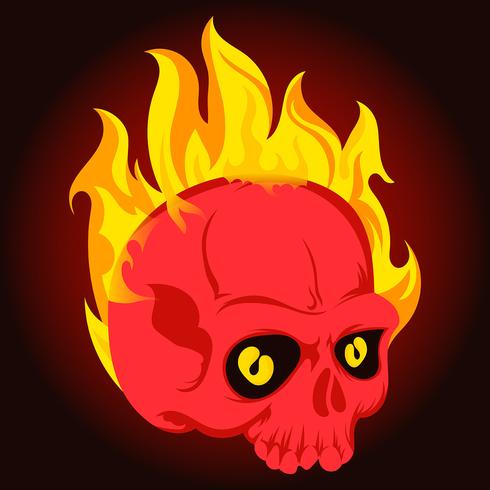 Flaming Skull Illustration vector