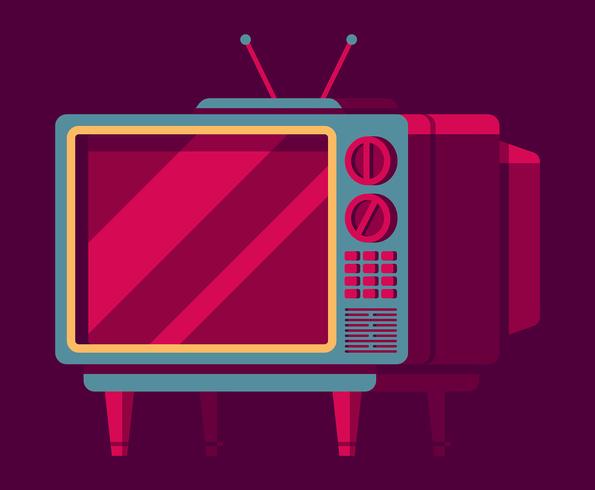 Juego retro de televisión vector