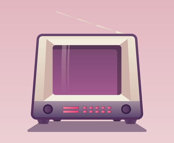 Juego retro de televisión vector