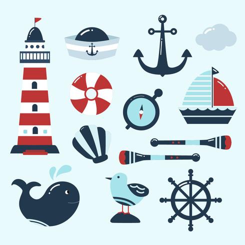 Cute Nautical Element Vector