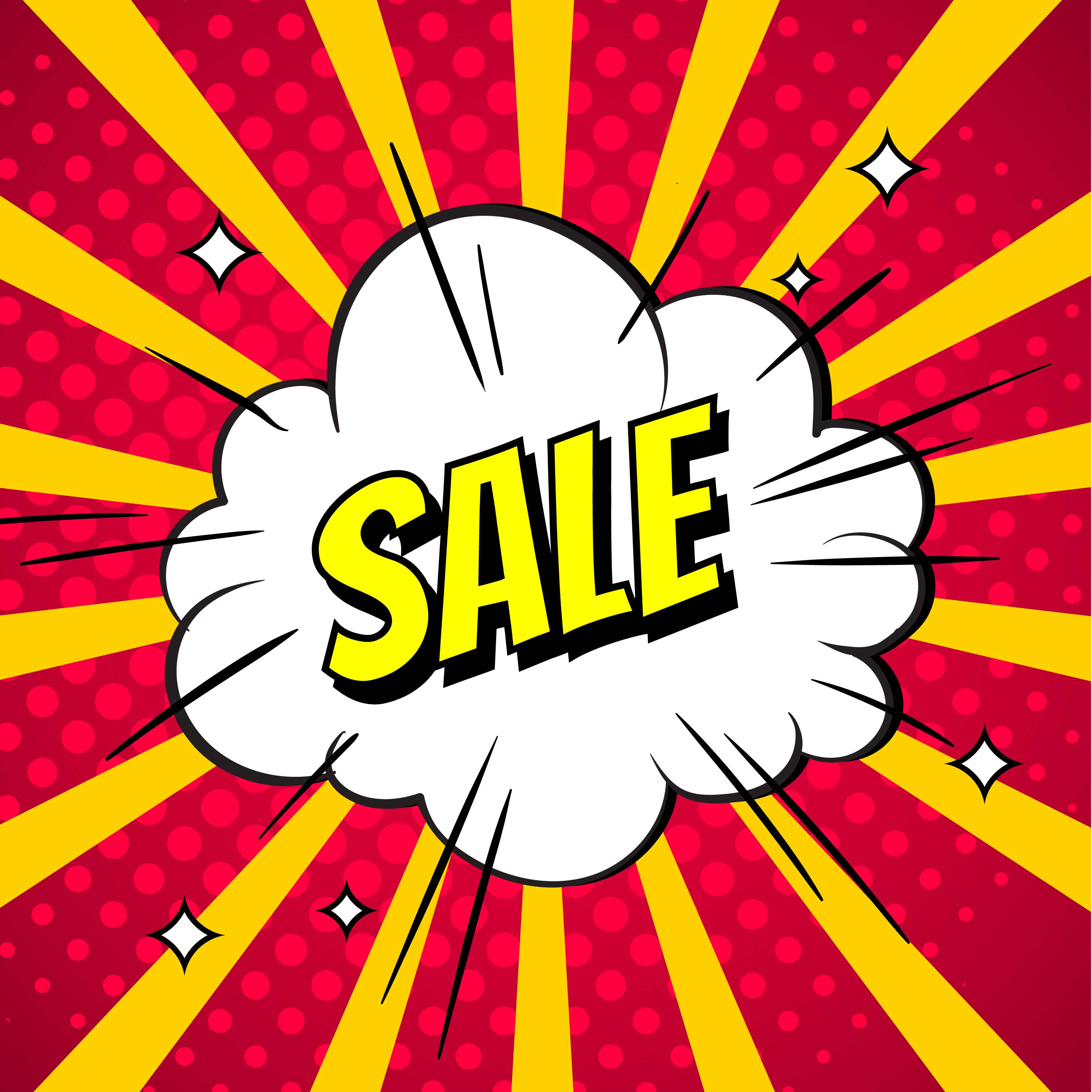 Sale Explosion Pop Art Vector 225975 - Download Free ...