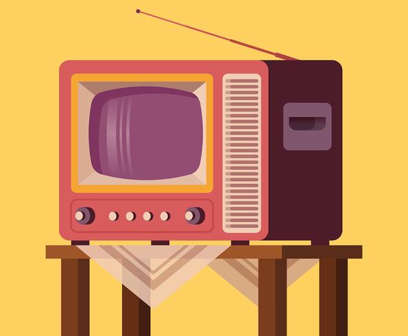 Juego retro de televisión vector