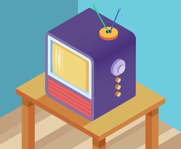 Juego retro de televisión vector