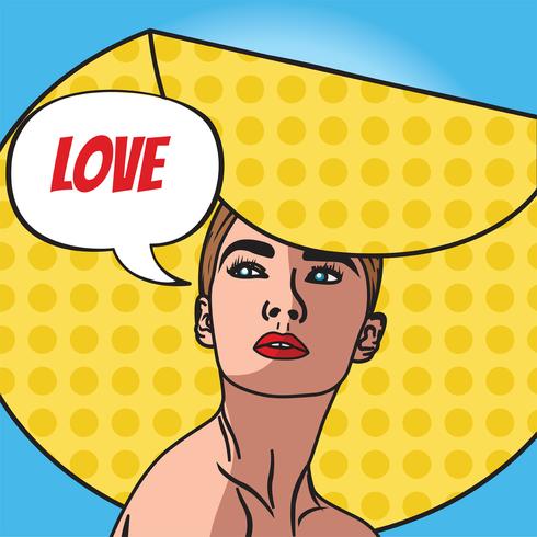 Mujer Pop Art Vector