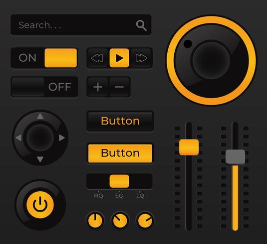 Audio Music UI Elements vector