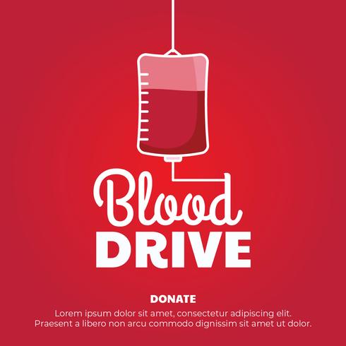 Blood Drive Poster vector