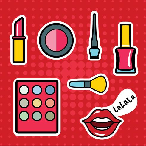 Make Up Patches Vector Pack.  Modern Pop Art