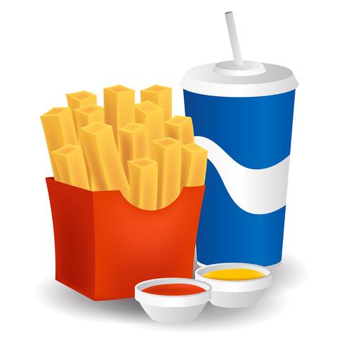 Realistic Fast Food vector