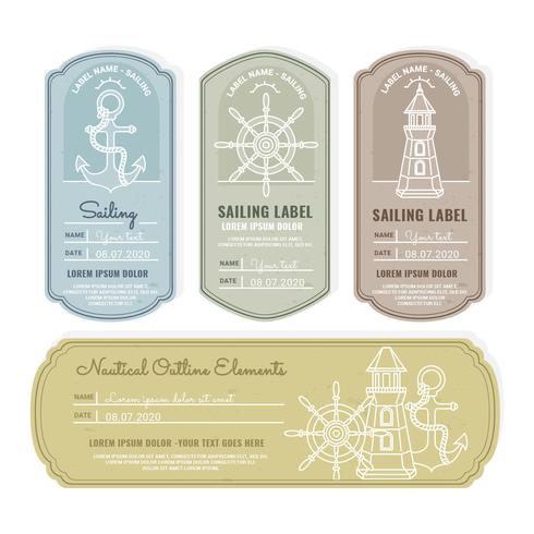 Vector Nautical Elements Labels