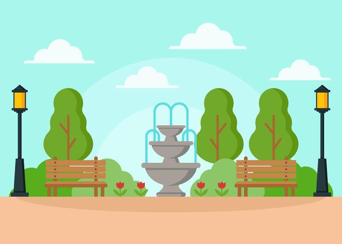 Fountain Illustration Vector