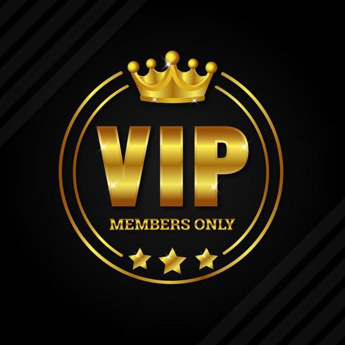 Vip Golden Label vector