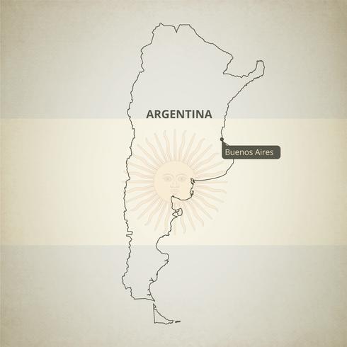 Free Vector Map of Argentina