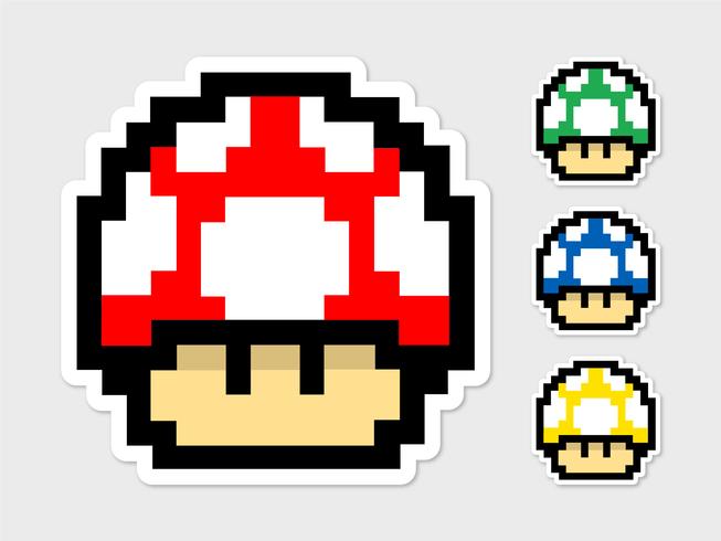 paquete de vectores de hongos mario