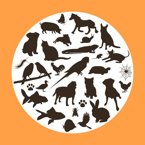16 Pet Vector Silhouettes