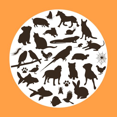 16 Pet Vector Silhouettes