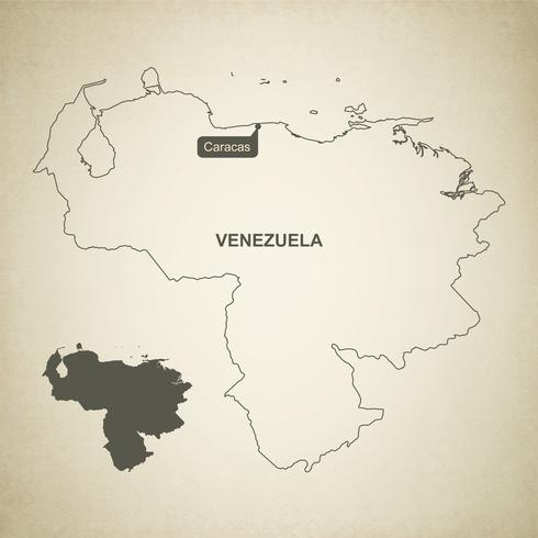 Mapa vectorial gratuito de Venezuela vector