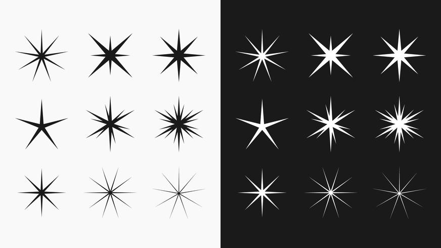 Estrellas y brilla Vector