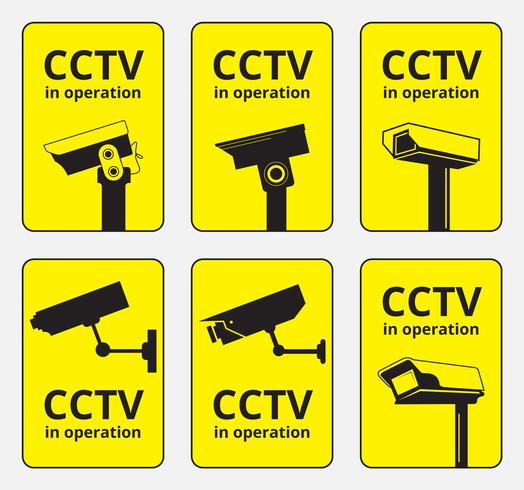 Gráficos vectoriales de cámaras CCTV vector