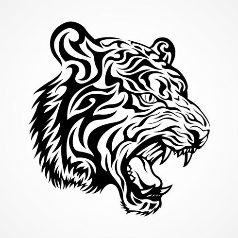 Tribal Tiger Vector 