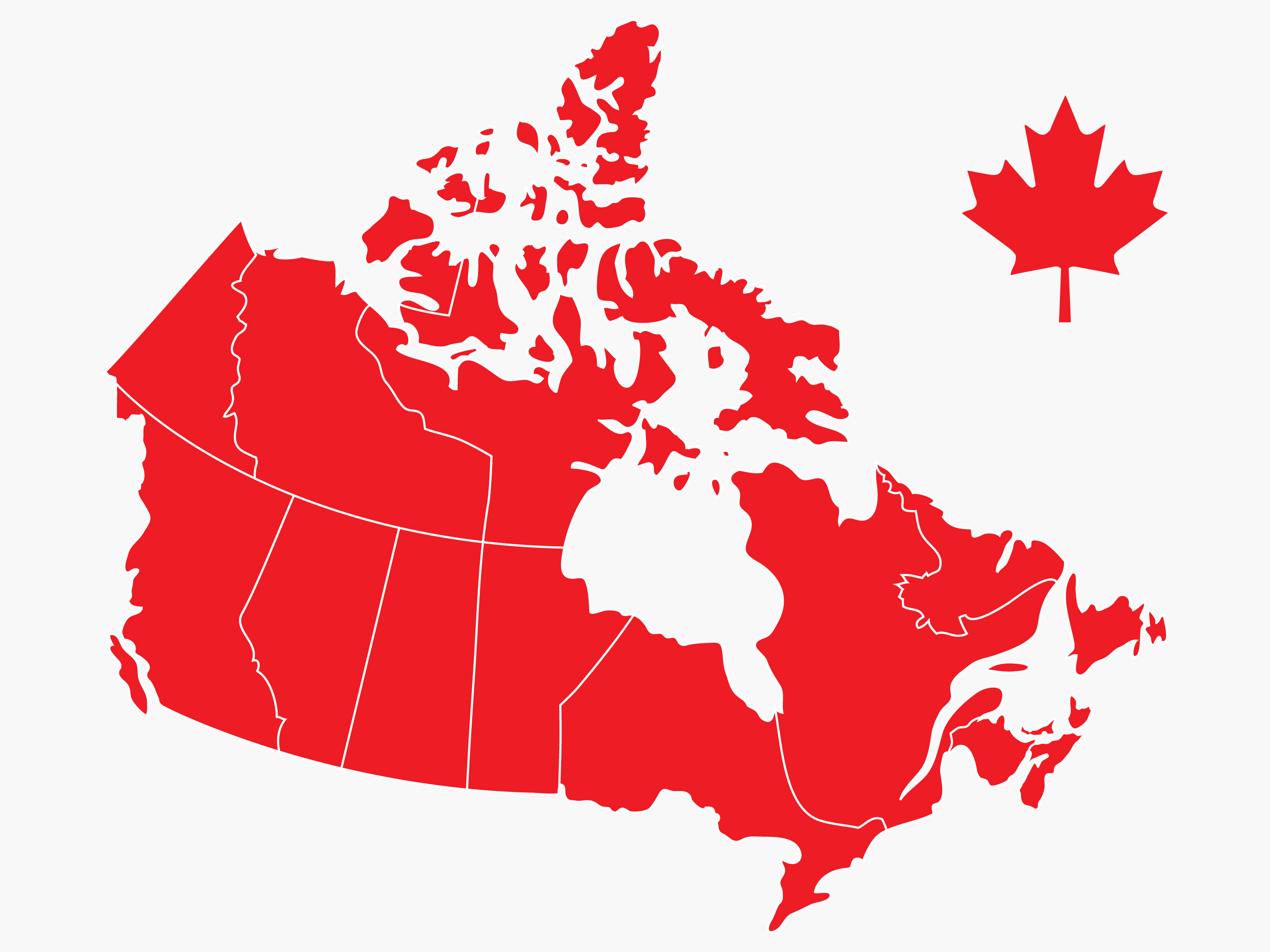 Part canada. Канада на карте. Геоконтур Канады. Карта Канады вектор. Территория Канады на карте.