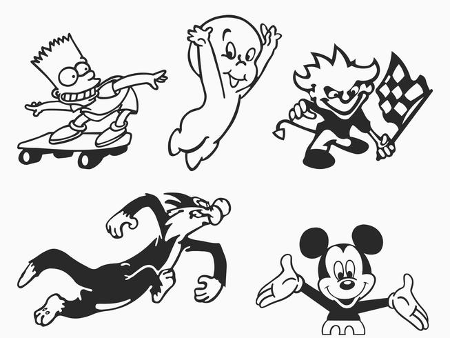 Cartoon Characters and Mascots vector