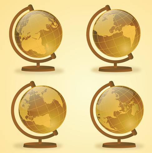 Gold Globe Vector Pack