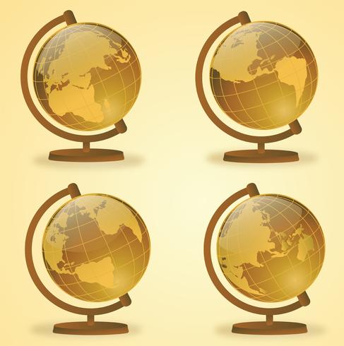 Gold Globe Vector Pack