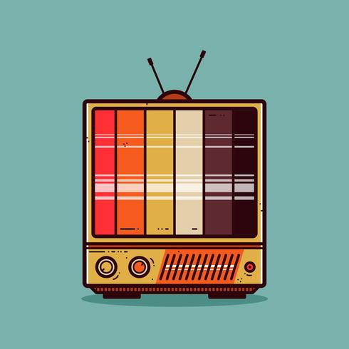 Retro televisión conjunto de vectores