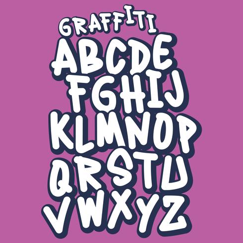 Handmade Street Style Graffiti Font vector