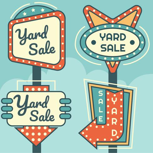 Yard Sale Sign Vector Pack