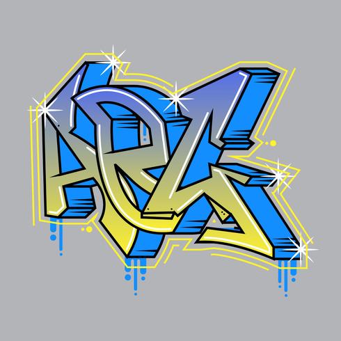 Beautiful Graffiti Alphabet Vectors