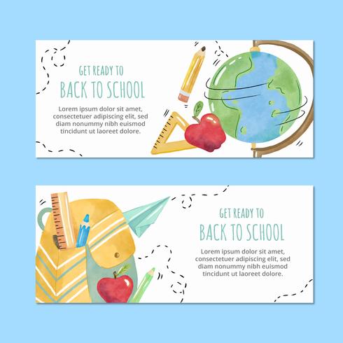 Cute Back To School Banner vector