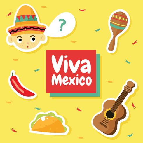 Diseño vectorial de Viva Mexico vector