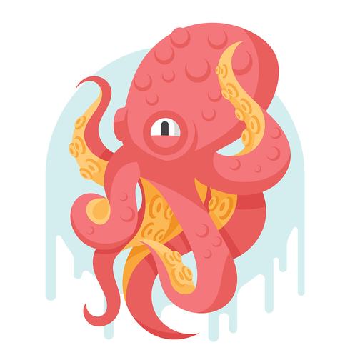 Ilustración de pulpo vector