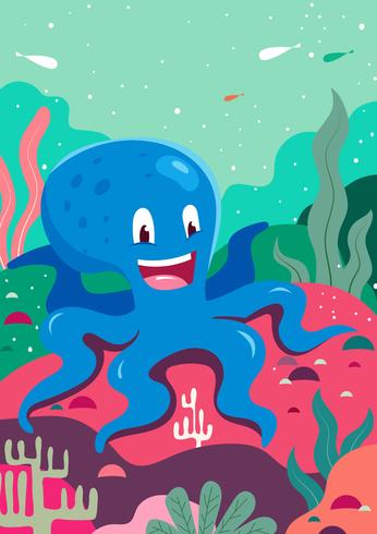 Ilustración de pulpo vector