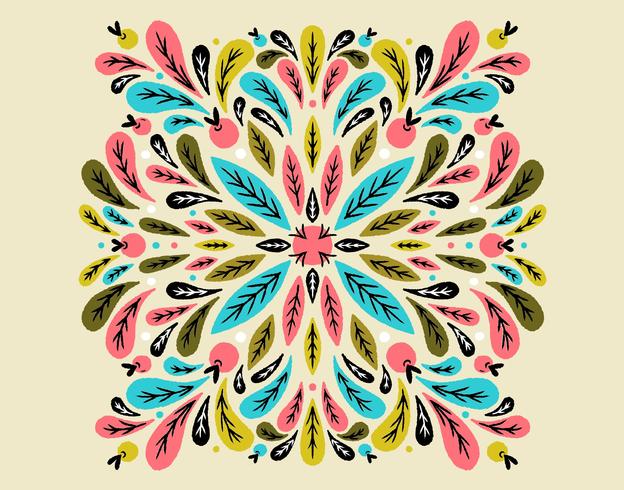symmetrical leaves pattern vector