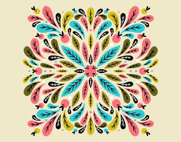 symmetrical leaves pattern vector