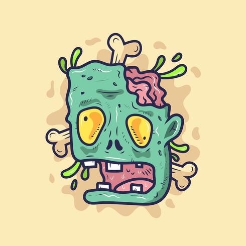 New Skool Zombie Tattoo Vector